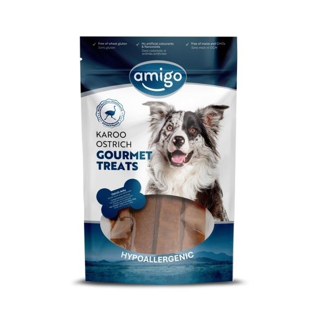 Amigo Karoo Ostrich Jerky - Mischief Pet Products