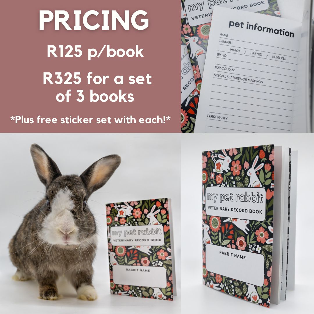 My Pet Rabbit Veterinary Record Book - Mischief Pet Products