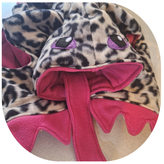 Pink Snow Leopard Print Monster - Mischief Pet Products