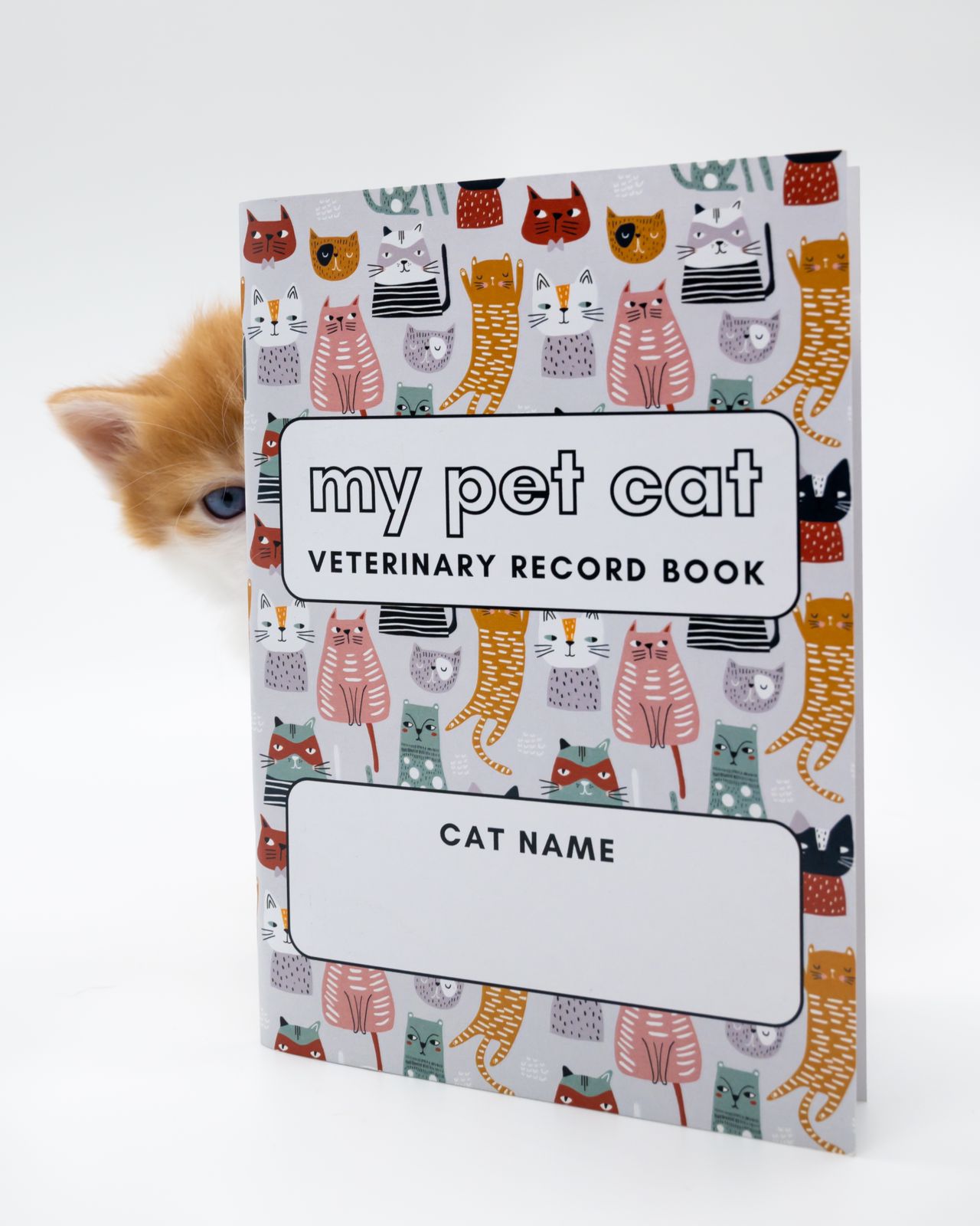 My Pet Cat Veterinary Record Book - Mischief Pet Products