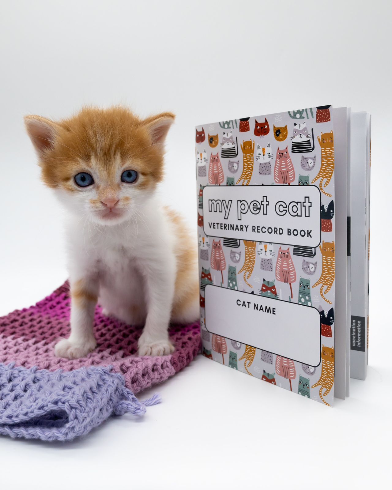 My Pet Cat Veterinary Record Book - Mischief Pet Products