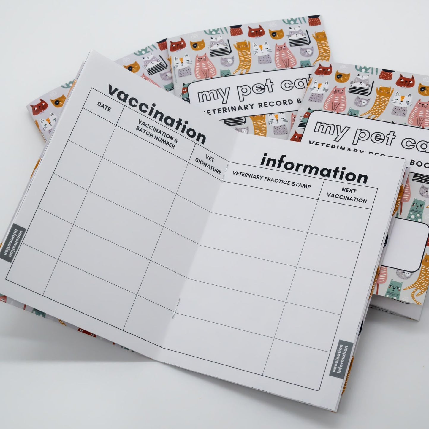 My Pet Cat Veterinary Record Book - Mischief Pet Products