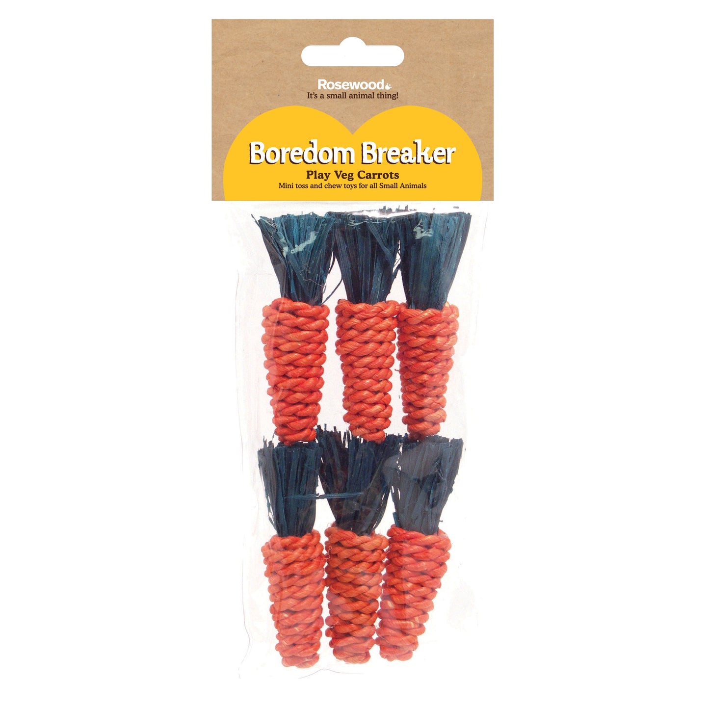 Rosewood Mini Sisal Carrots 6 Pc - Mischief Pet Products