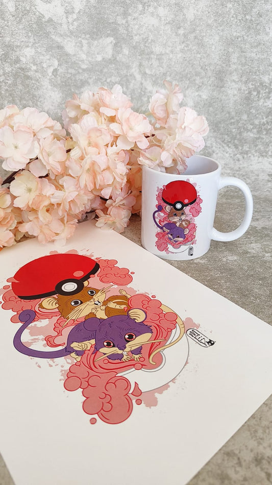 Rattata Art Print - Mischief Pet Products