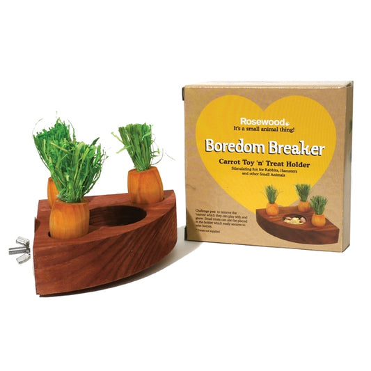 Carrot Toy n Treat Holder - 12cm x 12cm - Mischief Pet Products