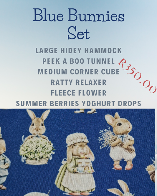 Blue Bunnies Set - Mischief Pet Products