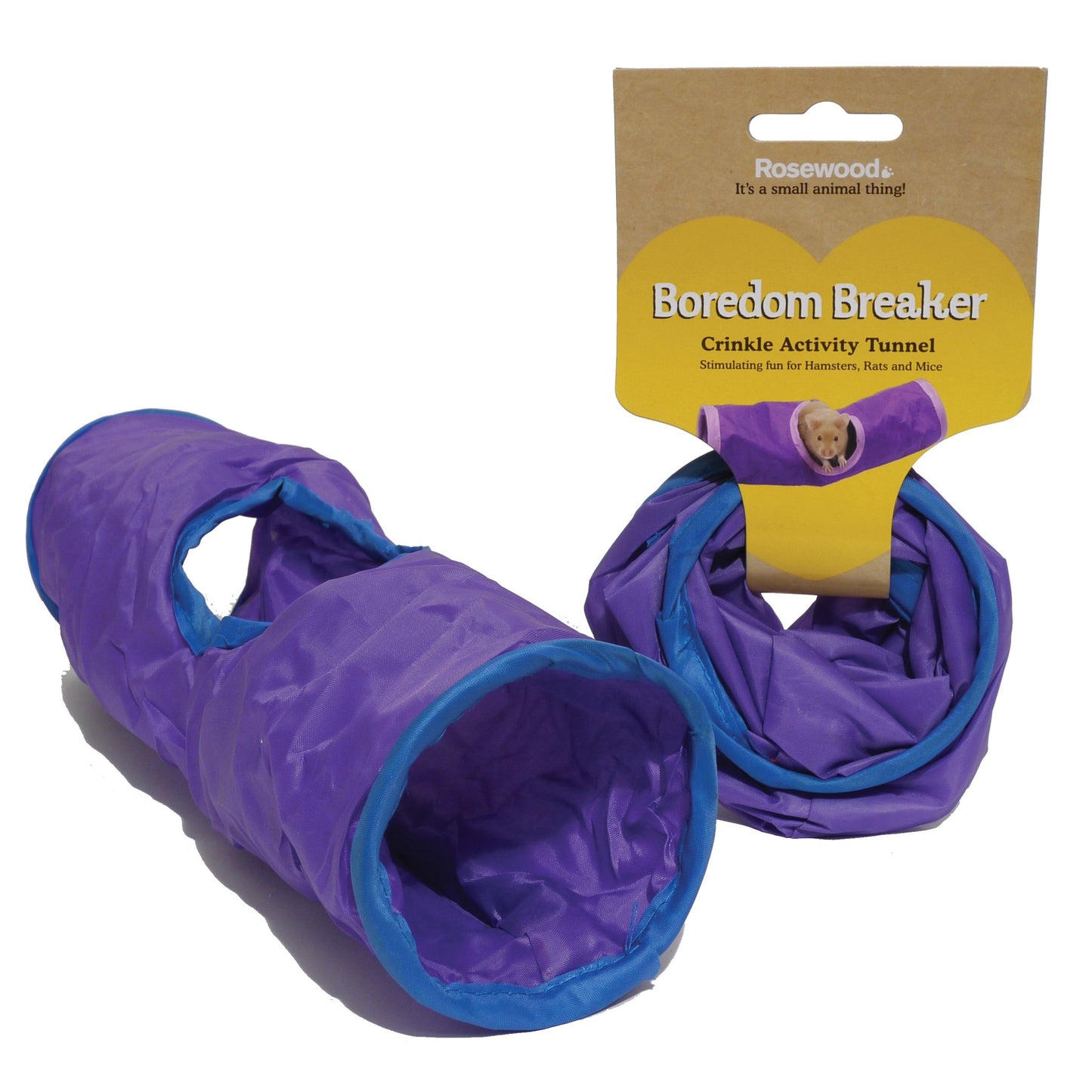 Rosewood Crinkle Activity Tunnel - Small - Mischief Pet Products