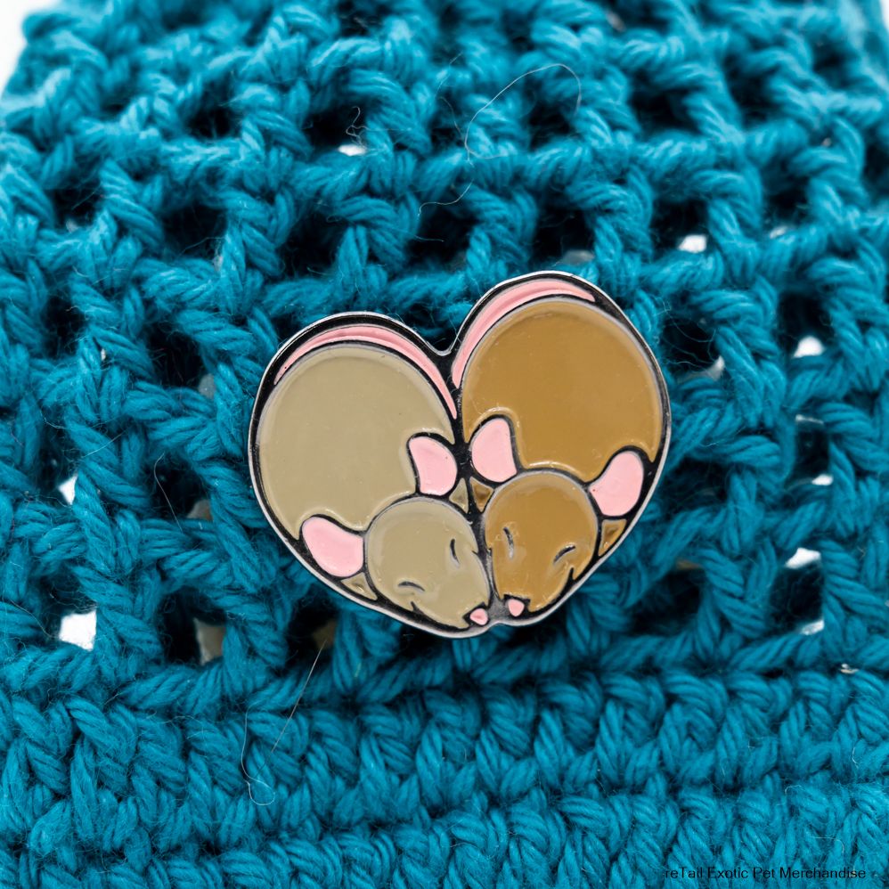 Heart Ratties Soft Enamel Pin - Mischief Pet Products