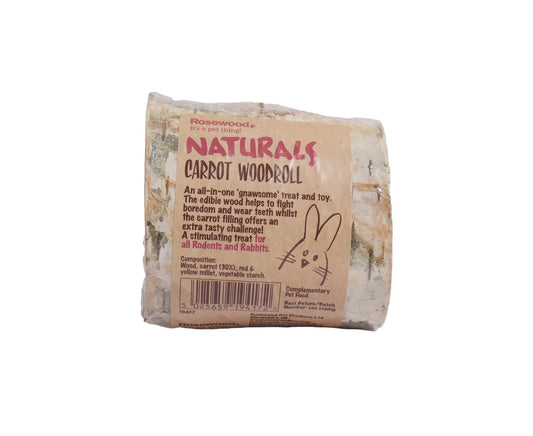 Naturals Nibble Woodroll - Carrot 180g - Mischief Pet Products